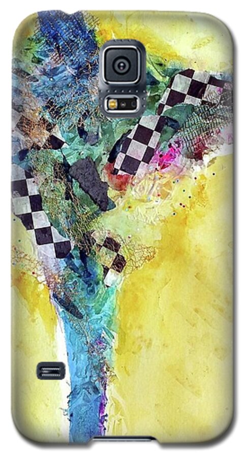 Abstract Galaxy S5 Case featuring the painting Indy Girl by Kim Shuckhart Gunns