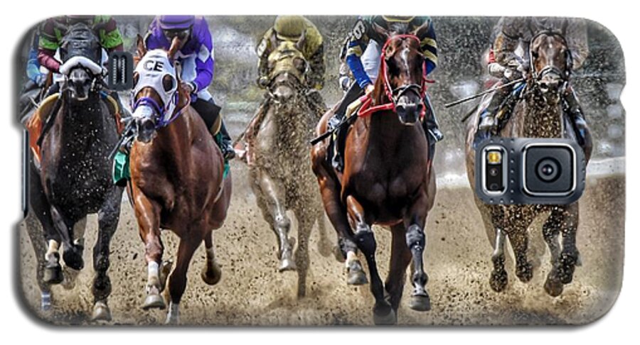 Race Horses Galaxy S5 Case featuring the photograph Intensity by Jeffrey PERKINS