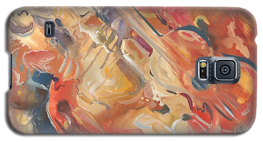 Intimate Guitar Galaxy S5 Case featuring the painting Intimate Guitar by Sheri Jo Posselt