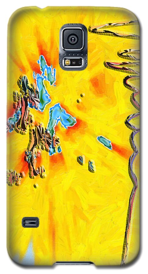 Yellow Galaxy S5 Case featuring the digital art Inw_20a5227rz_grow by Kateri Starczewski