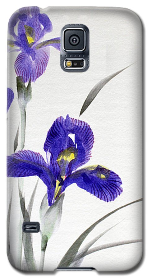 Japanese Galaxy S5 Case featuring the painting Iris by Fumiyo Yoshikawa