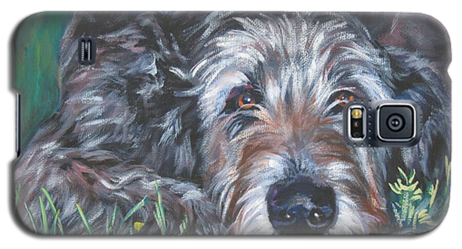 Irish Wolfhound Galaxy S5 Case featuring the painting Irish wolfhound by Lee Ann Shepard