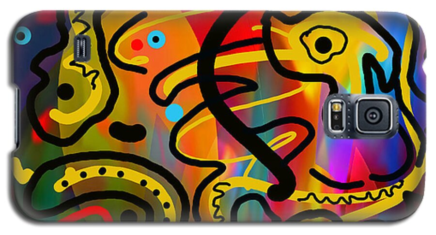 Abstract Galaxy S5 Case featuring the digital art It Doesn't Surprise Me by Lynda Lehmann