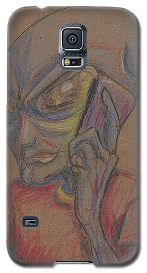 It's Brown Galaxy S5 Case featuring the drawing It's Brown by Similar Alien