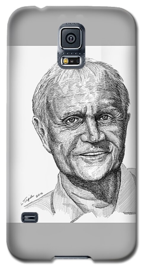 Portrait Galaxy S5 Case featuring the drawing Jack Nicklaus by Lawrence Tripoli