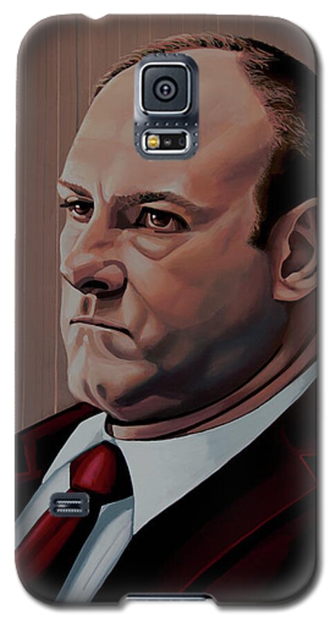 The Sopranos Galaxy S5 Case featuring the painting James Gandolfini Painting by Paul Meijering