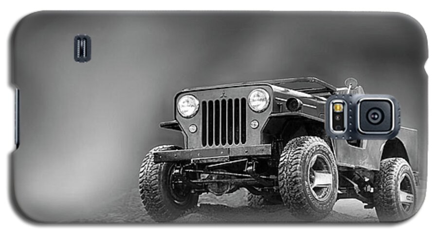 Vehicle Galaxy S5 Case featuring the photograph Jeep BW by Charuhas Images
