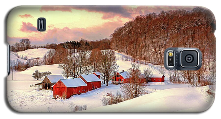 Red Barn Galaxy S5 Case featuring the photograph Jenne Farm After the Storm by John Vose