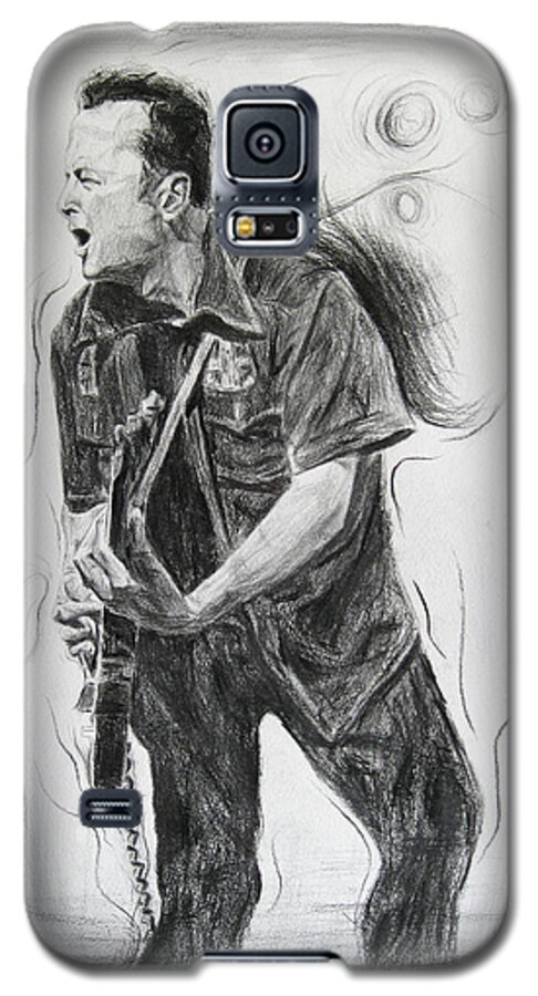 Joe Strummer Galaxy S5 Case featuring the drawing Joe Strummer's Dream by Michael Morgan