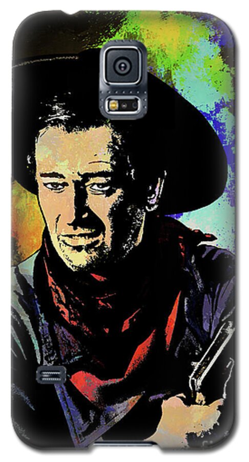 Actor Galaxy S5 Case featuring the painting John Wayne, by Andrzej Szczerski