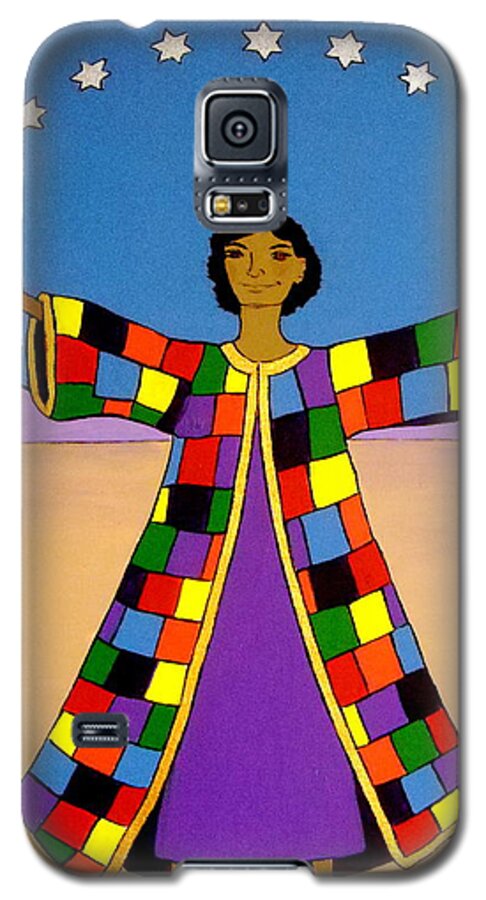 Joseph Galaxy S5 Case featuring the painting Joseph and his Coat of Many Colours by Stephanie Moore