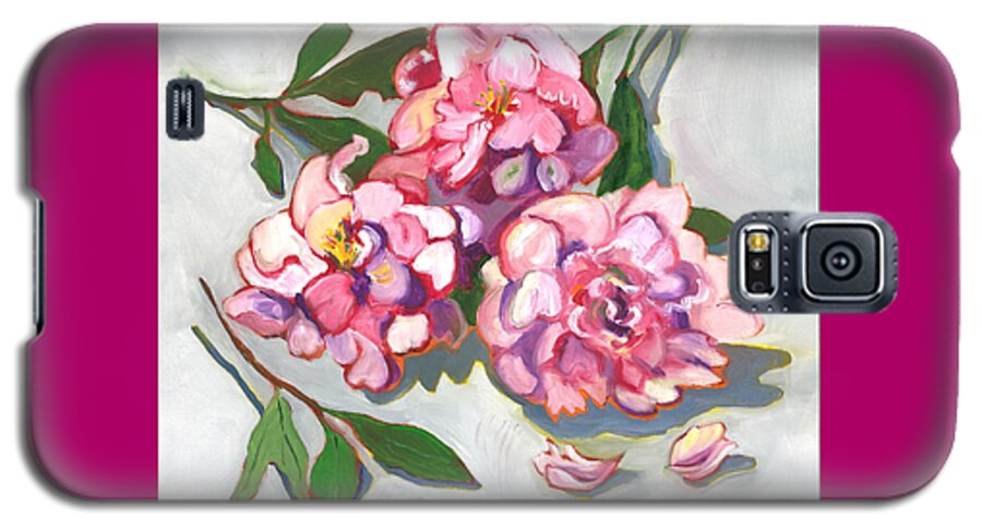Peonies Galaxy S5 Case featuring the painting June Peonies by Susan Thomas