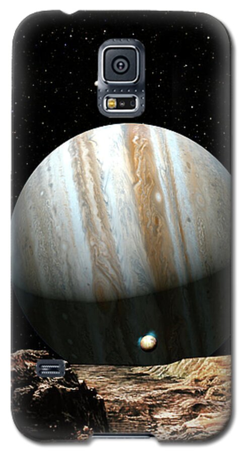 #faatoppicks Galaxy S5 Case featuring the painting Jupiter Seen From Europa by Don Dixon