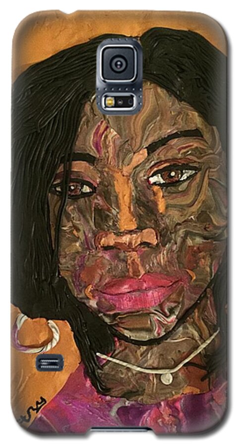 African American Galaxy S5 Case featuring the mixed media Kenya by Deborah Stanley