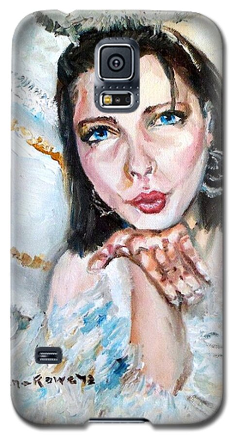 Angel Galaxy S5 Case featuring the painting Kiss of an Angel by Shana Rowe Jackson