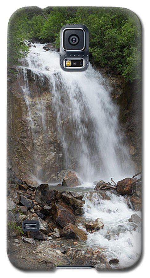 Mountain Galaxy S5 Case featuring the photograph Klondike Waterfall by Ed Clark