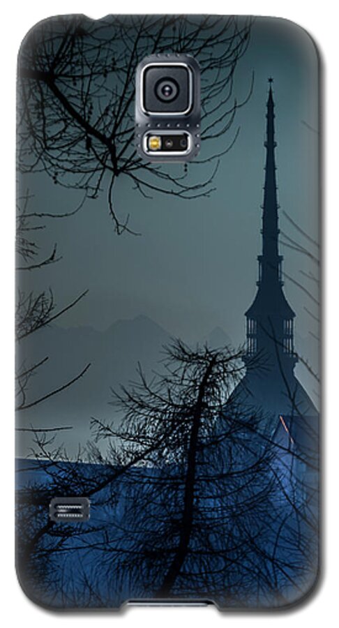 Architecture Galaxy S5 Case featuring the photograph La Mole Antonelliana-Blu by Sonny Marcyan