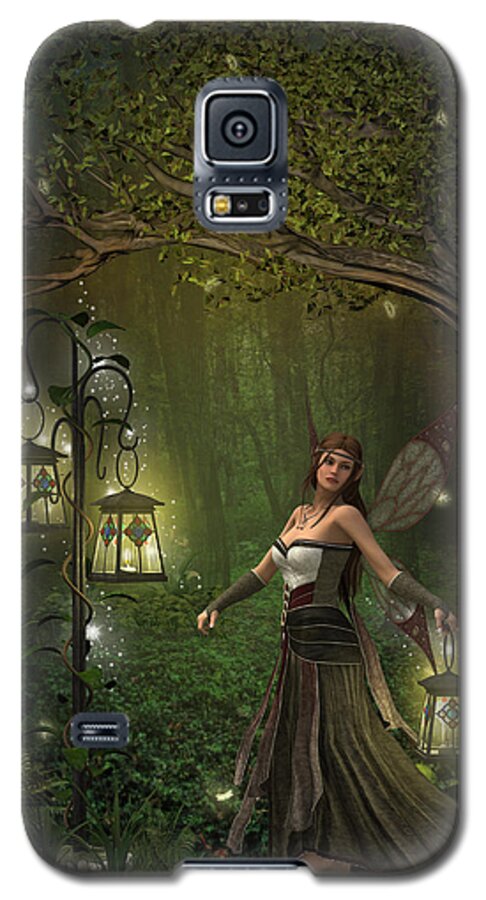 Fairy Galaxy S5 Case featuring the digital art Lady of the Lanterns by Jayne Wilson