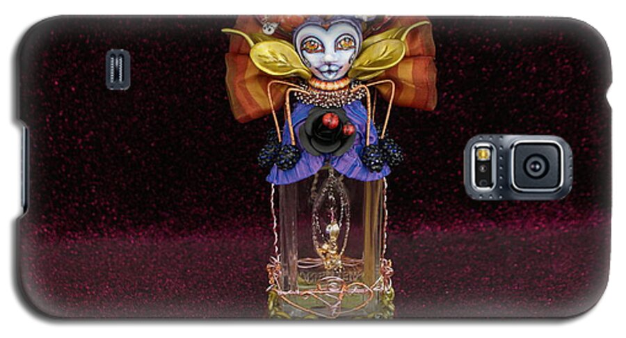 Lady Verbena Art Doll Galaxy S5 Case featuring the mixed media Lady Verbena by Judy Henninger