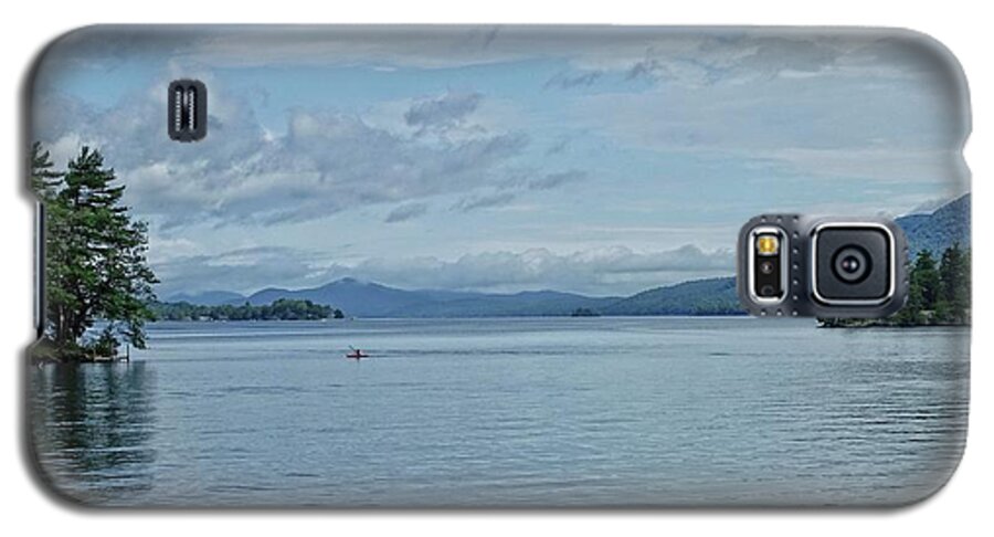 Lake Galaxy S5 Case featuring the photograph Lake George Kayaker by Russel Considine
