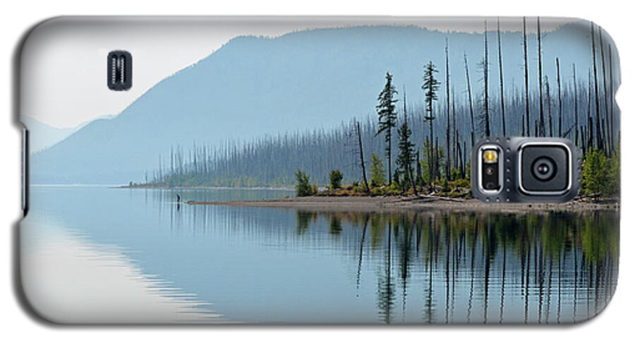Glacier Galaxy S5 Case featuring the photograph Lake McDonald Twin Reflections by Bruce Gourley