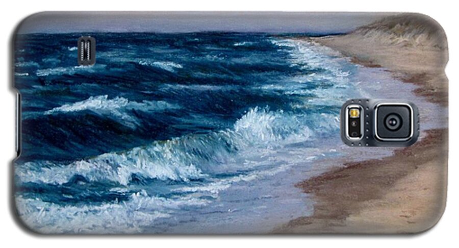 Ocean Galaxy S5 Case featuring the painting Late Spring at Cold Storage Beach by Jack Skinner