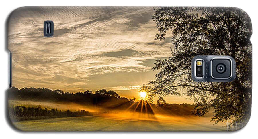 Lawn Galaxy S5 Case featuring the photograph Lawn Sunrise by Metaphor Photo