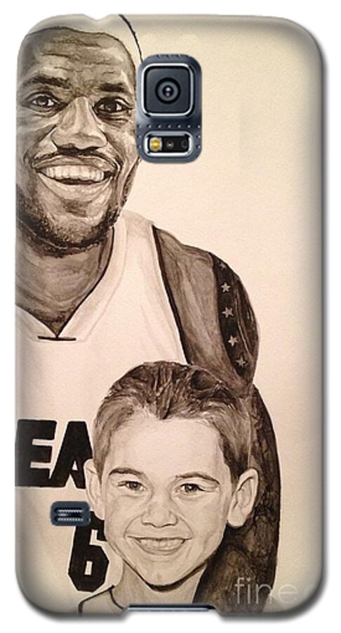 Lebron James Galaxy S5 Case featuring the painting Lebron and Carter by Tamir Barkan
