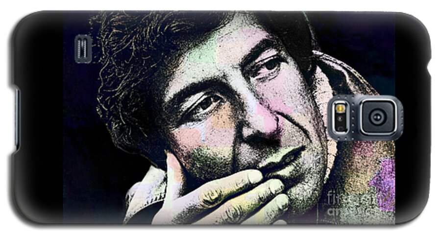 Leonard Cohen Galaxy S5 Case featuring the digital art Leonard Cohen - Drawing Tribute by Ian Gledhill