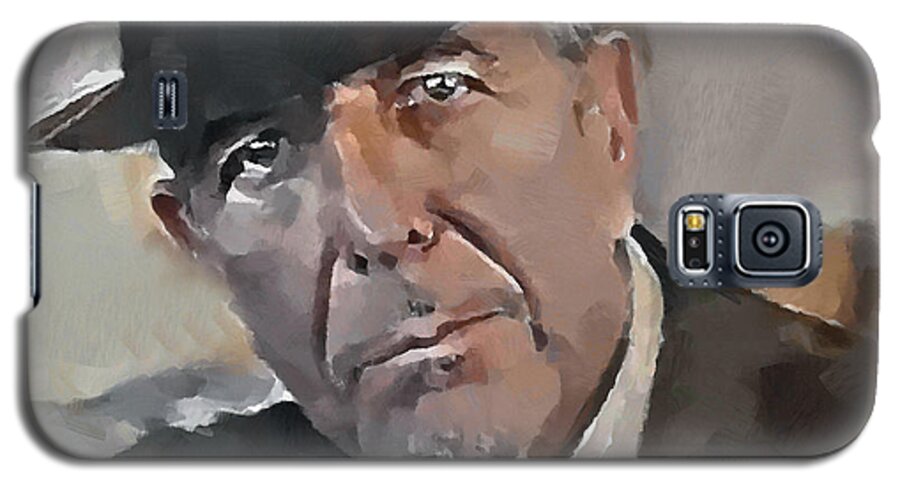 Leonard Galaxy S5 Case featuring the digital art Leonard Cohen Tribute 4 by Yury Malkov