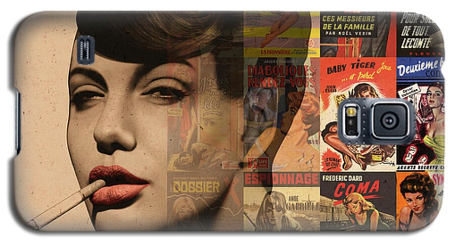 Portrait Galaxy S5 Case featuring the painting Les Pulps Francaises by Udo Linke