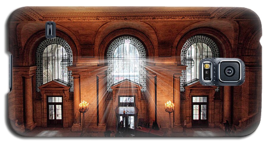New York Public Library Galaxy S5 Case featuring the photograph Library Entrance by Jessica Jenney