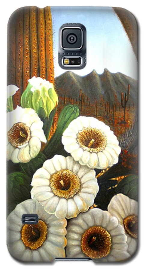 Mexican Art Galaxy S5 Case featuring the painting Life in the desert by Sonia Flores Ruiz
