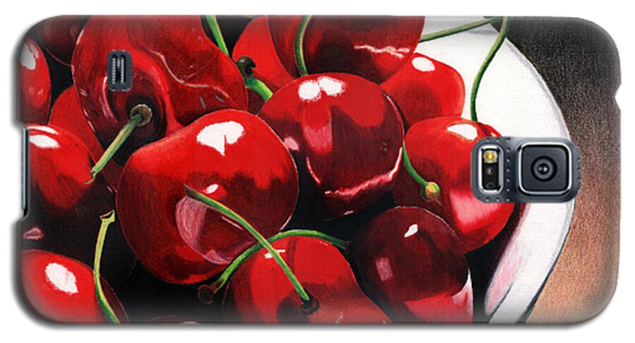 Cherries Galaxy S5 Case featuring the painting Life Is.... by Angela Armano