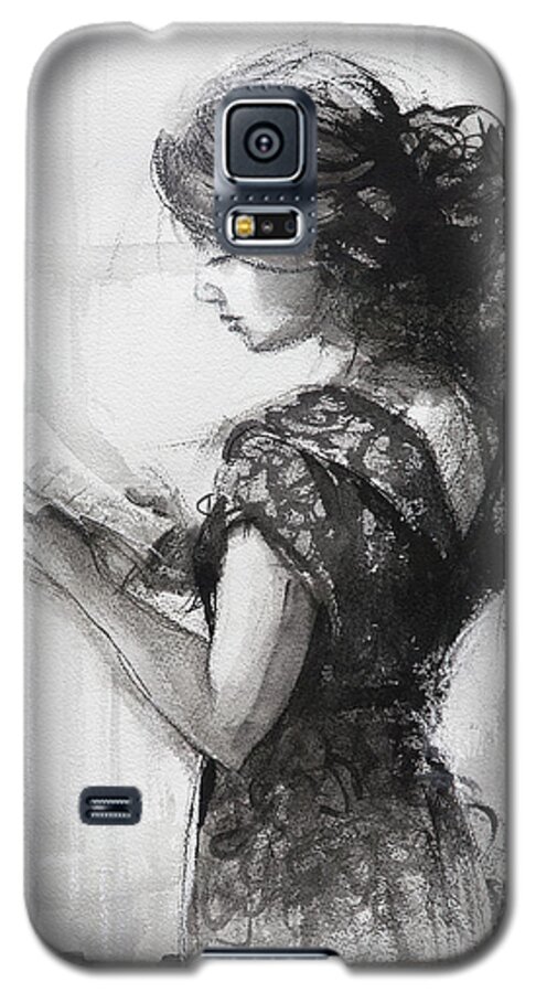 Reading Galaxy S5 Case featuring the painting Light Reading by Steve Henderson