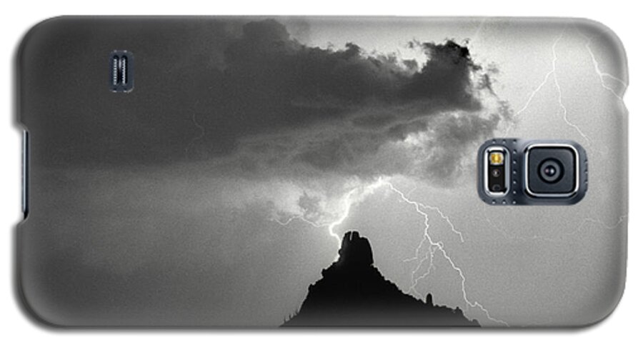 Pinnacle Peak Galaxy S5 Case featuring the photograph Lightning Striking Pinnacle Peak Arizona by James BO Insogna