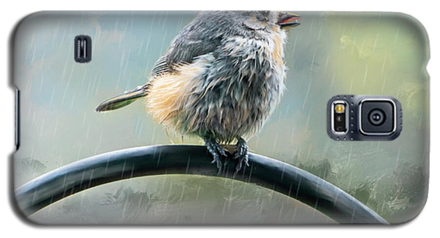 Tit Mouse Galaxy S5 Case featuring the photograph Lil Tit Mouse's Morning Shower by Mary Timman