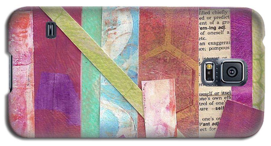 Abstract Galaxy S5 Case featuring the painting Lines on a Page by Cynthia Westbrook