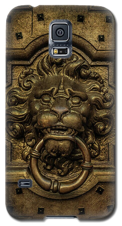 Doors Galaxy S5 Case featuring the photograph Lion's Head Doorknob by Jaroslaw Blaminsky
