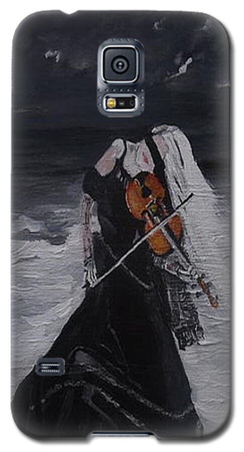 Acrylic Portrait Galaxy S5 Case featuring the painting Listen by Denise Morgan