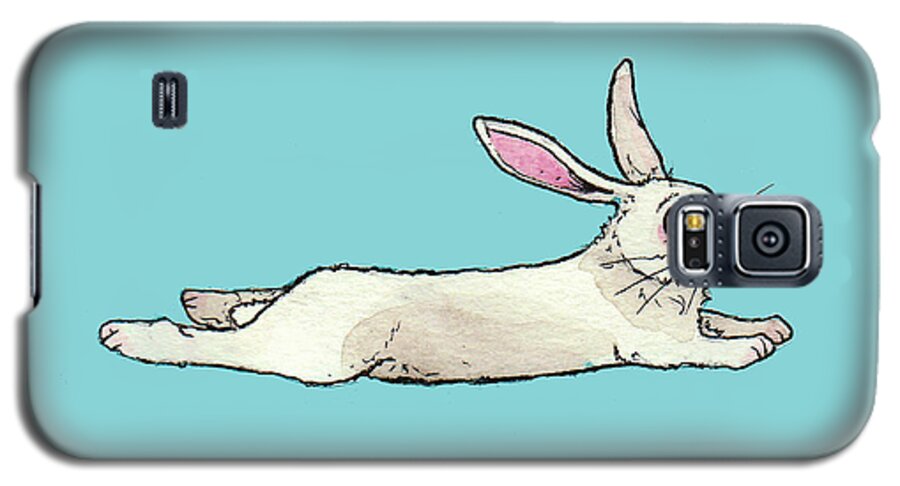 Bunny Galaxy S5 Case featuring the painting Little Bunny Rabbit by Katrina Davis