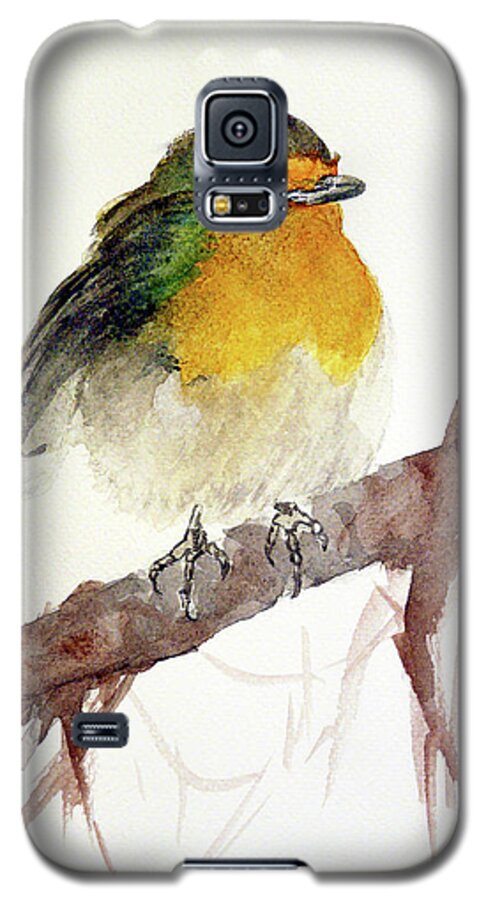 Bird Galaxy S5 Case featuring the painting Little by Jasna Dragun