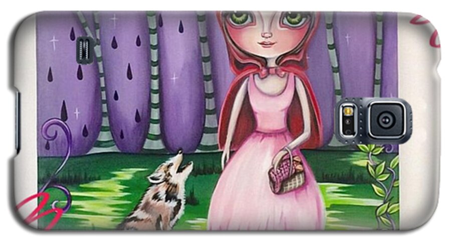 Whimsical Galaxy S5 Case featuring the photograph little Red Riding Hood Painting by Jaz Higgins