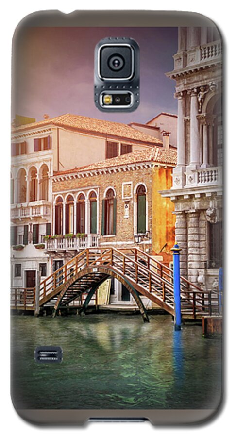 Venice Galaxy S5 Case featuring the photograph Little Wooden Footbridge in Venice Italy by Carol Japp
