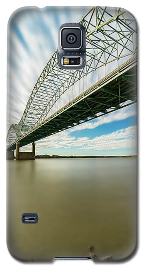 Long Exposure Galaxy S5 Case featuring the photograph long exposure of Hernando de Soto Bridge by Mati Krimerman