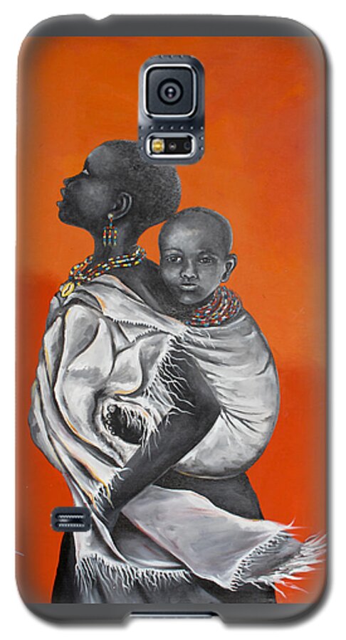 Daniel Akortia Galaxy S5 Case featuring the painting Love Carries by Daniel Akortia