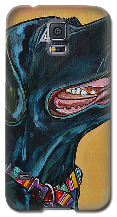 Lab Galaxy S5 Case featuring the painting Love Lab by Patti Schermerhorn