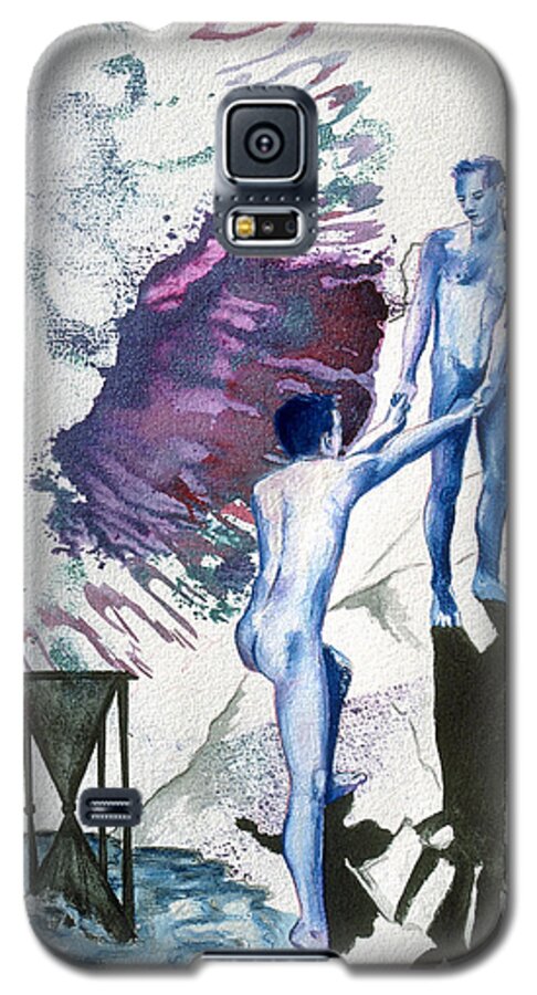 Rene Capone Galaxy S5 Case featuring the painting Love Metaphor - Drift by Rene Capone