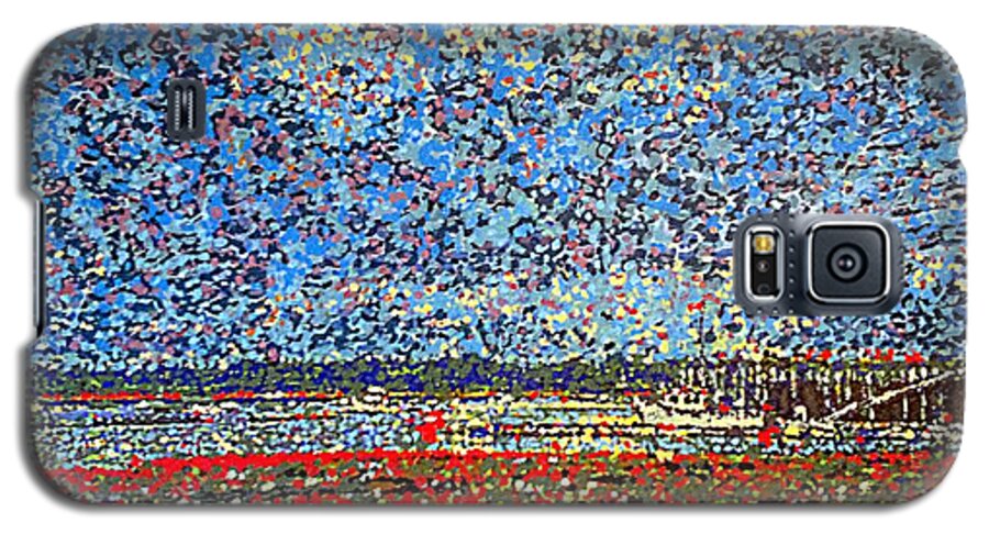 Sea Galaxy S5 Case featuring the painting Low Tide - St. Andrews Wharf by Michael Graham
