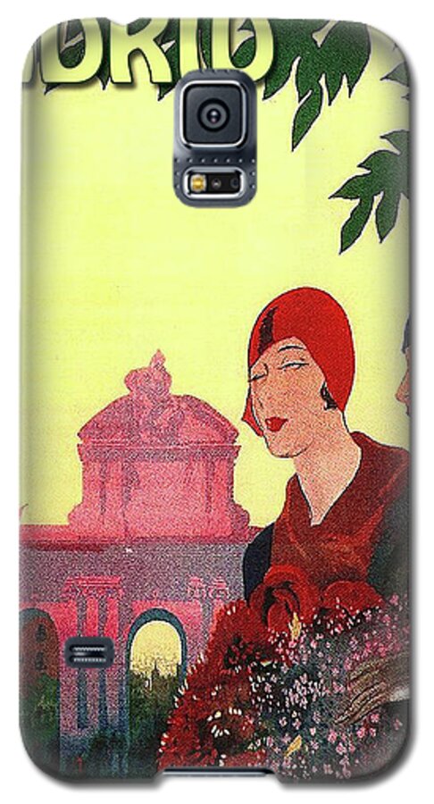 Madrid Galaxy S5 Case featuring the painting Madrid, Spain, two ladies by Long Shot